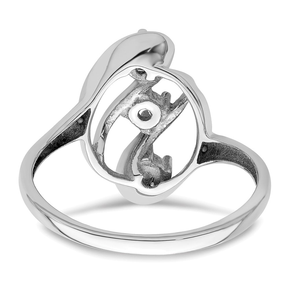14k White Gold Synthetic Family Jewelry Ring