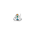 14k White Gold Family Jewelry Ring