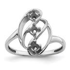 14k White Gold Synthetic Family Jewelry Ring