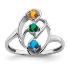 14k White Gold Family Jewelry Ring