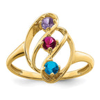 14k Synthetic Family Jewelry Ring