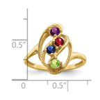 14k Genuine 4 Stone Mother's Ring