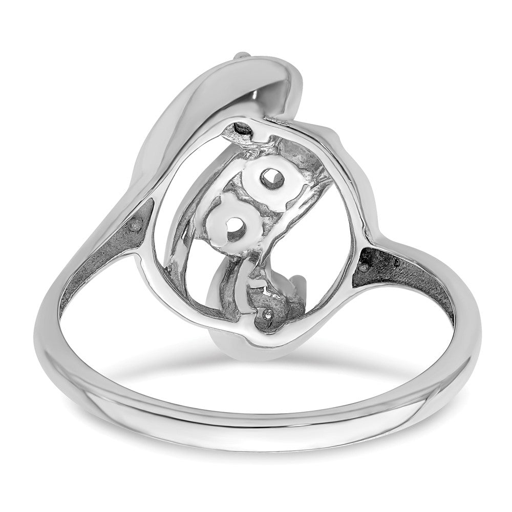14k White Gold Synthetic Family Jewelry Ring