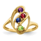 14k Synthetic Family Jewelry Ring