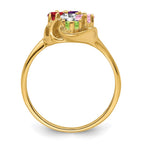 14k Synthetic Family Jewelry Ring