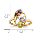 14k Synthetic Family Jewelry Ring