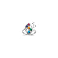 14k White Gold Family Jewelry Ring