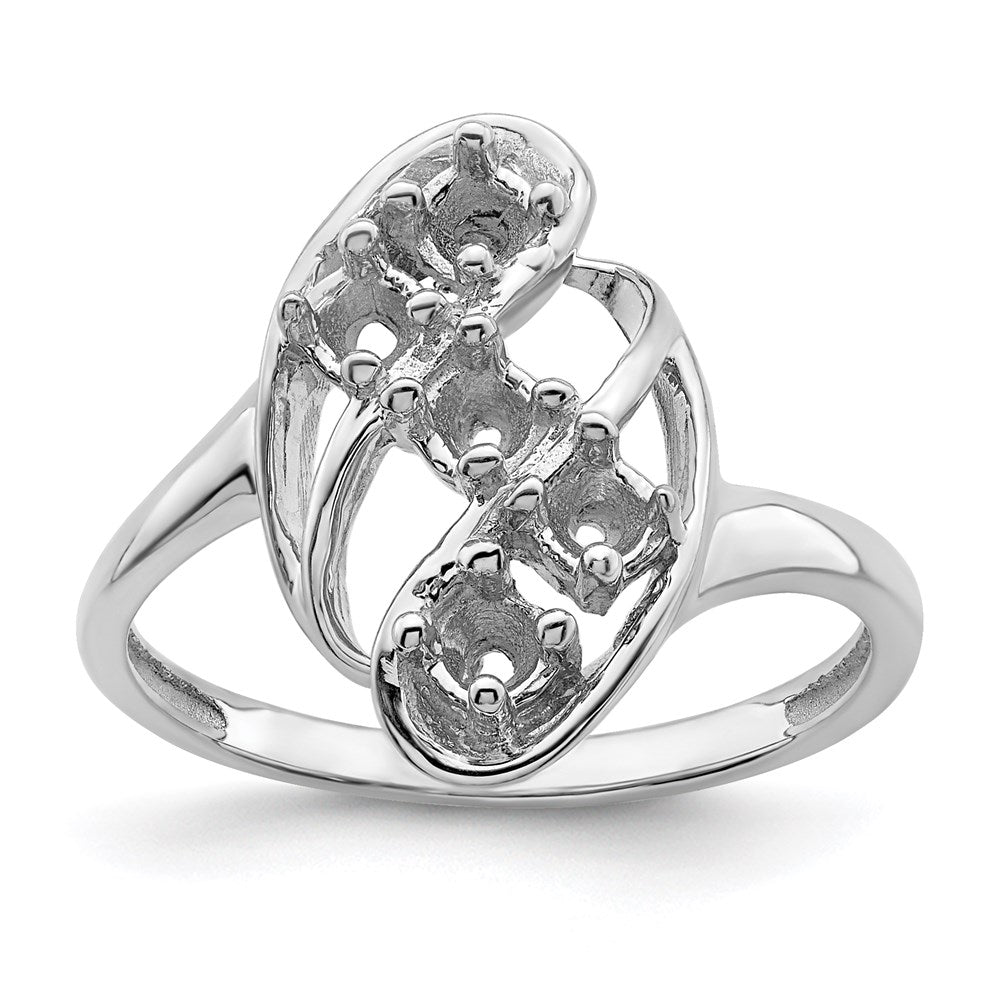14k White Gold 3mm Synthetic Family Jewelry Ring