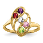 14k Synthetic Family Jewelry Ring