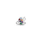 14k White Gold Family Jewelry Ring