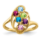 14k Synthetic Family Jewelry Ring