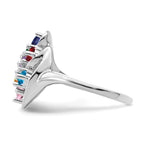 14k White Gold Family Jewelry Ring