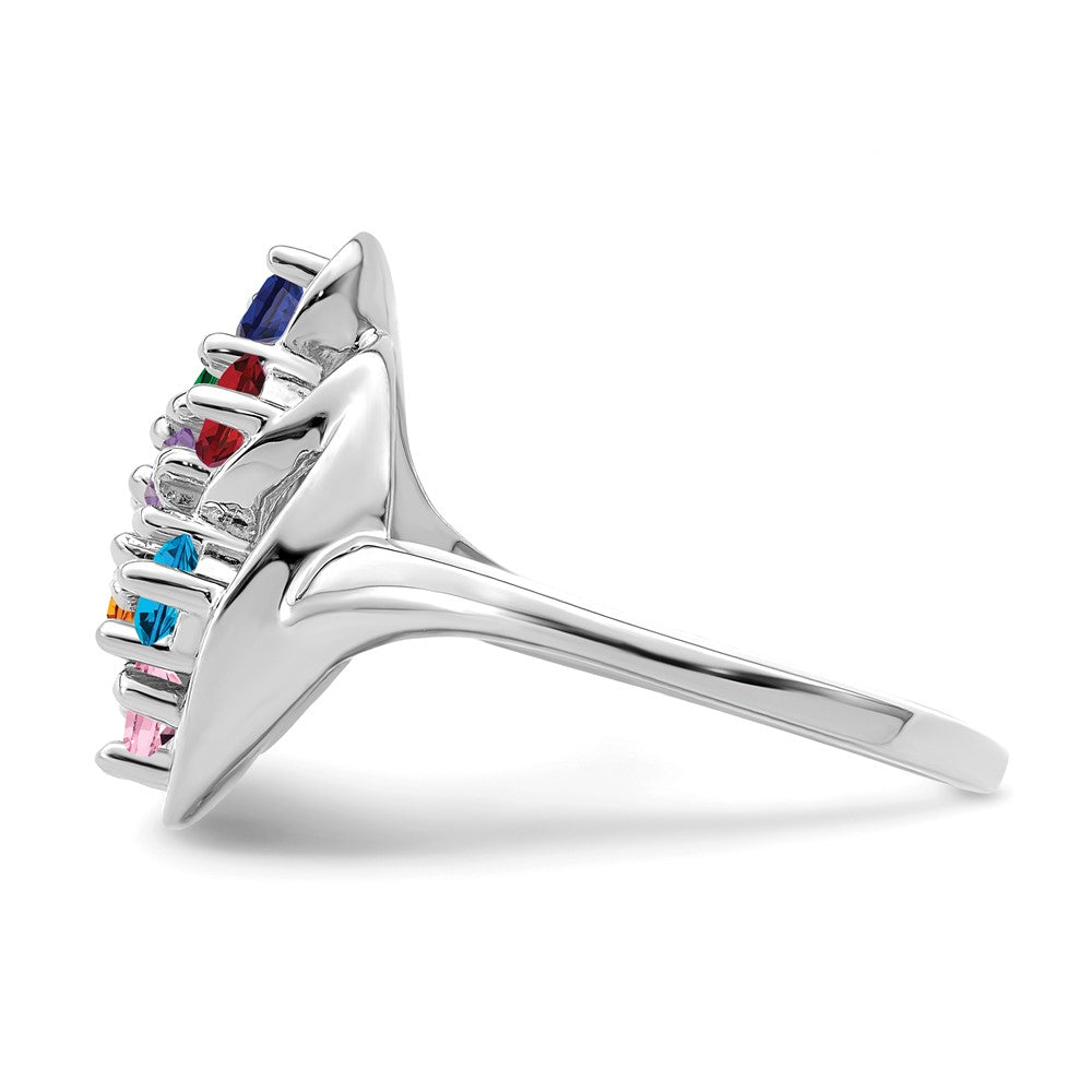 14k White Gold Family Jewelry Ring
