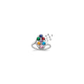 10k White Gold Synthetic Family jewelry ring