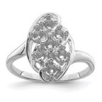 14k White Gold Synthetic Family jewelry ring