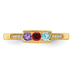 14K Family Jewelry Diamond Semi-Set Ring