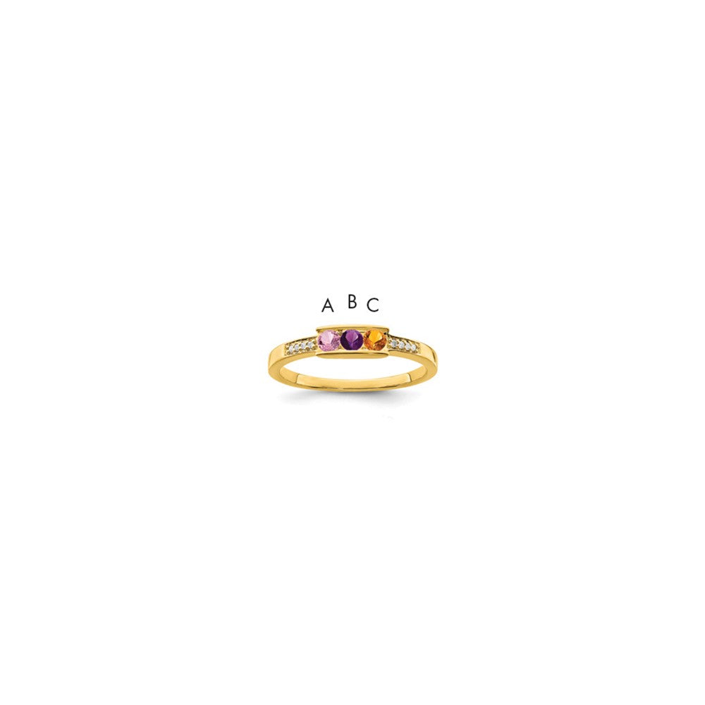 14K Family Jewelry Diamond Semi-Set Ring