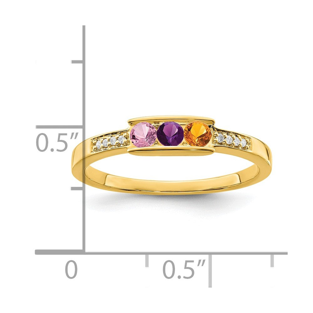 14K Family Jewelry Diamond Semi-Set Ring