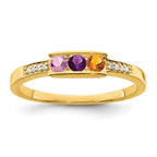 14K Family Jewelry Diamond Semi-Set Ring
