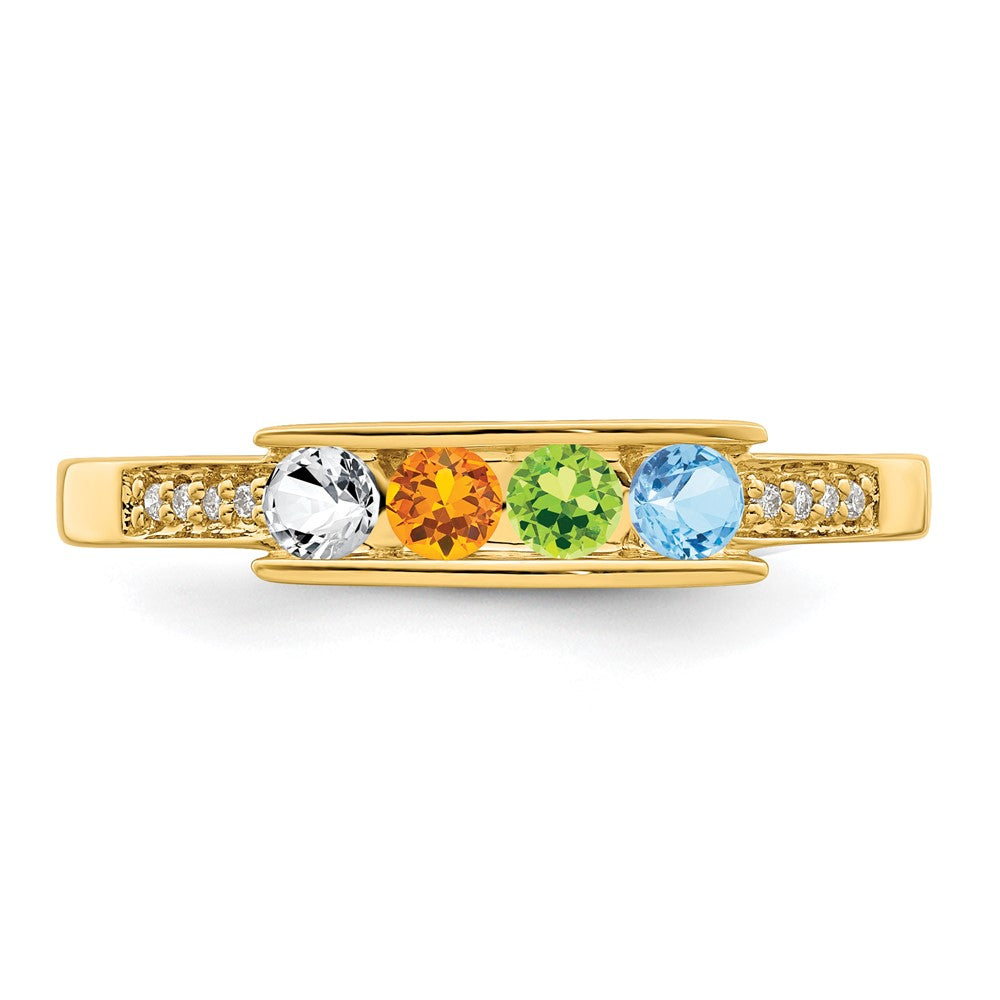 14K Family Jewelry Diamond Semi-Set Ring