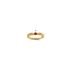 14K Family Jewelry Genuine Stone & Diamond Set Ring