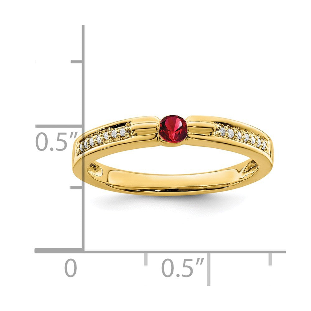 14K Family Jewelry Genuine Stone & Diamond Set Ring
