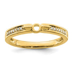14K Family Jewelry Synthetic Stone & Diamond Set Ring
