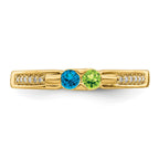 14K Family Jewelry Diamond Semi-Set Ring