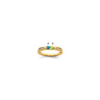 14K Family Jewelry Genuine Stone & Diamond Set Ring
