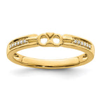 14K Family Jewelry Synthetic Stone & Diamond Set Ring