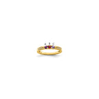 14K Family Jewelry Genuine Stone & Diamond Set Ring
