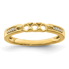 14K Family Jewelry Genuine Stone & Diamond Set Ring