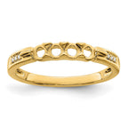 14K Family Jewelry Genuine Stone & Diamond Set Ring