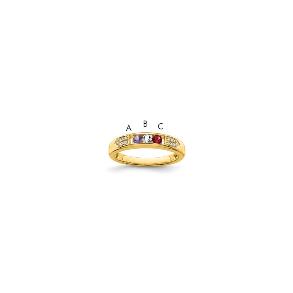 14K Family Jewelry Diamond Semi-Set Ring