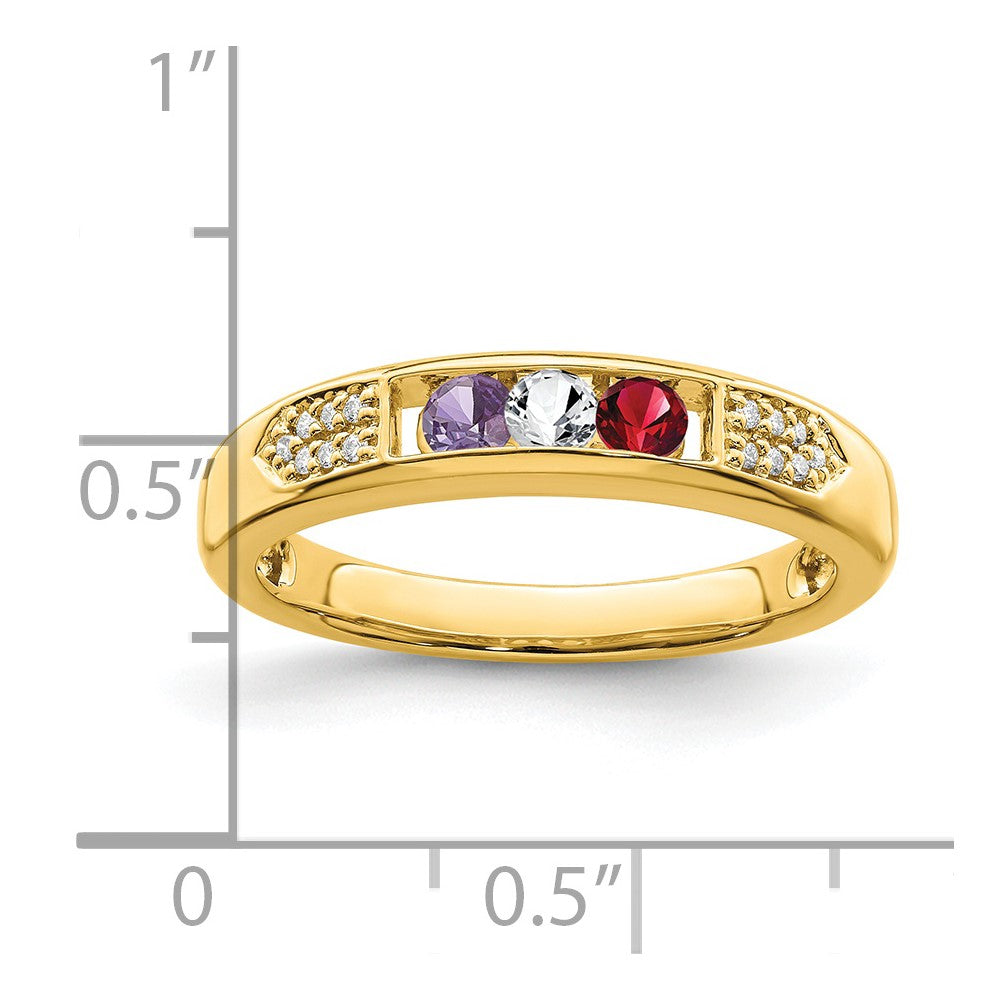 14K Family Jewelry Diamond Semi-Set Ring