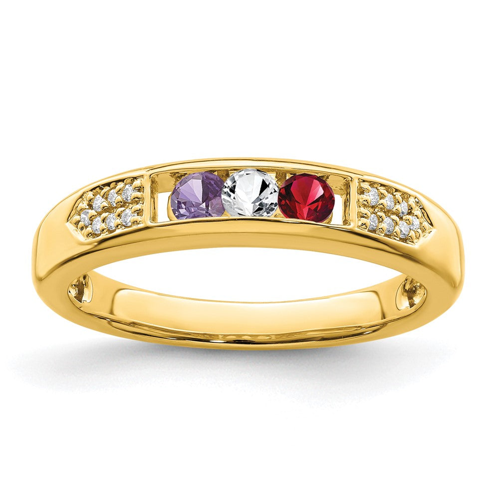 14K Family Jewelry Diamond Semi-Set Ring