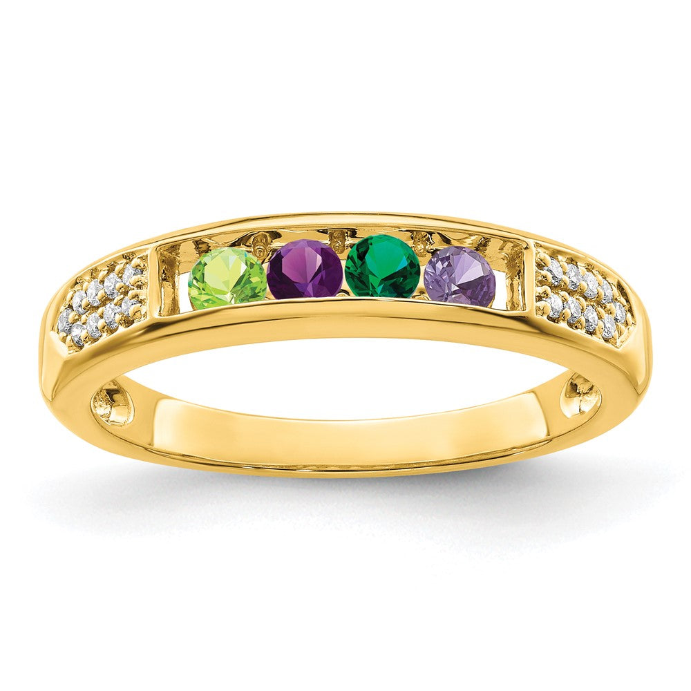 14K Family Jewelry Diamond Semi-Set Ring