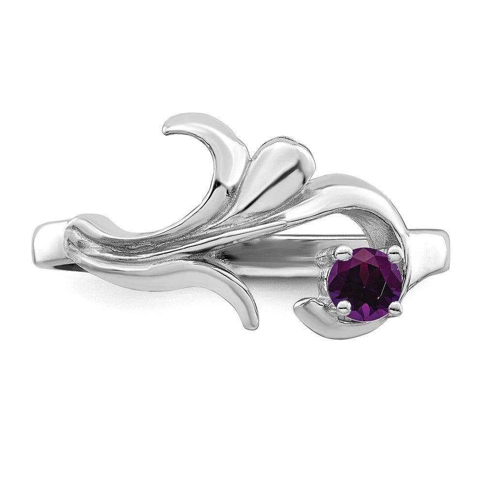 14k White Gold 3mm Synthetic Family Jewelry Ring
