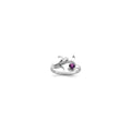 14k White Gold 3mm Synthetic Family Jewelry Ring