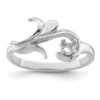 14k White Gold 3mm Synthetic Family Jewelry Ring