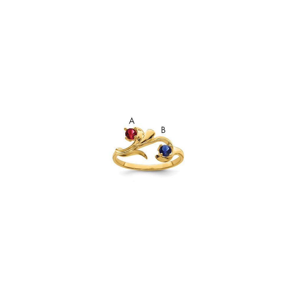 14k Synthetic Family Jewelry Ring