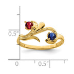 14k Synthetic Family Jewelry Ring