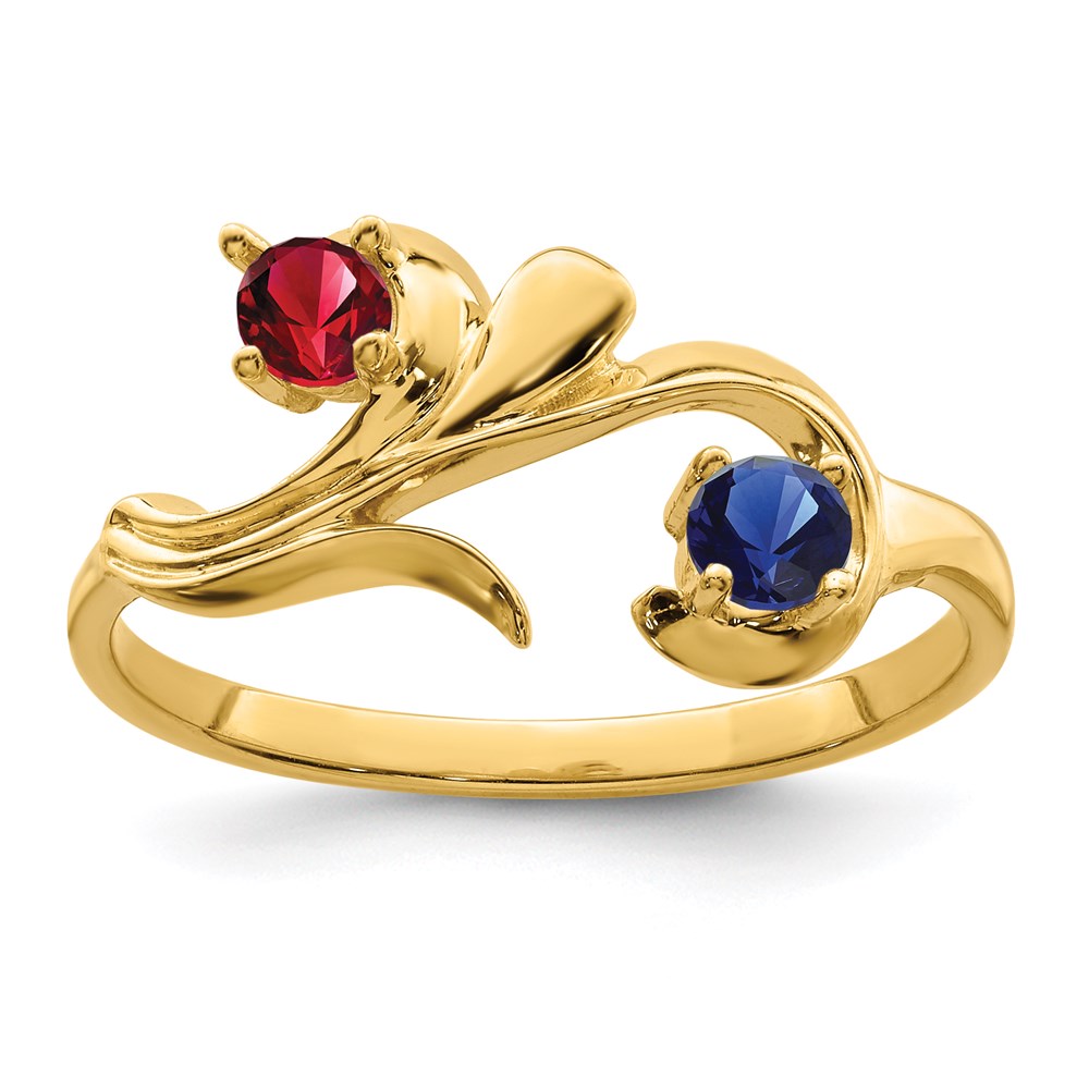 14k Synthetic Family Jewelry Ring