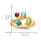 14k Synthetic Family Jewelry Ring