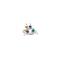 14k White Gold Synthetic Family Jewelry Ring