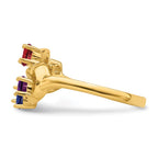 14k Synthetic Family Jewelry Ring