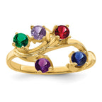 14k Synthetic Family Jewelry Ring