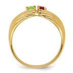14k 2 Genuine Stone Family Ring