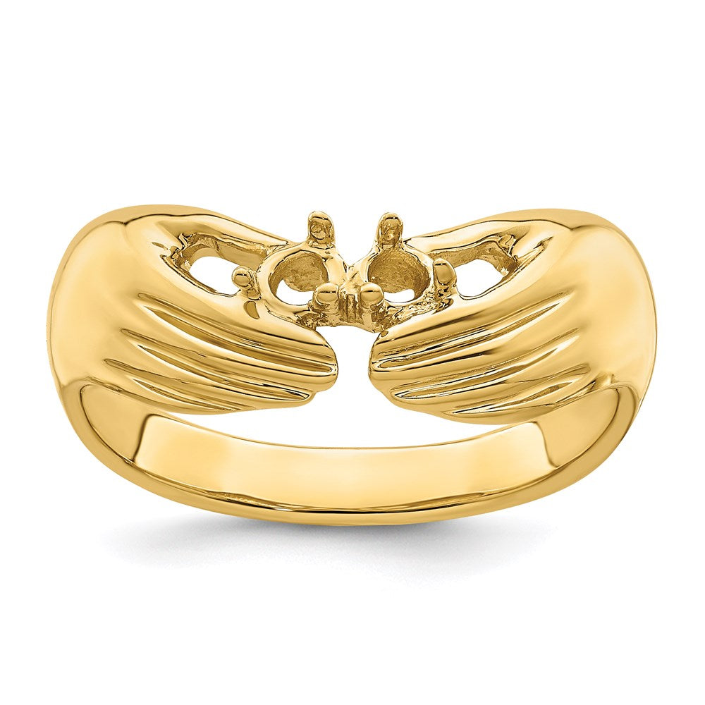 14k 2 Synthetic Stone Family Ring