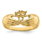 14k 3 Genuine Stone Family Ring
